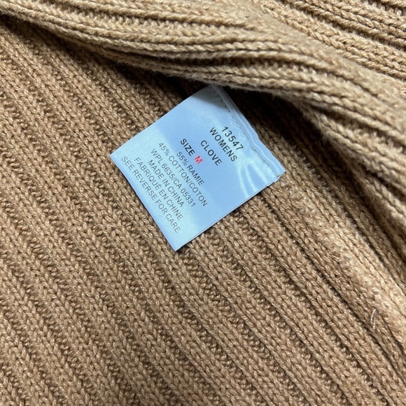 Woolrich Carmel Colored‎ Zip up Knit Sweater Vest with Leaf embroidery size M - Picture 8 of 9